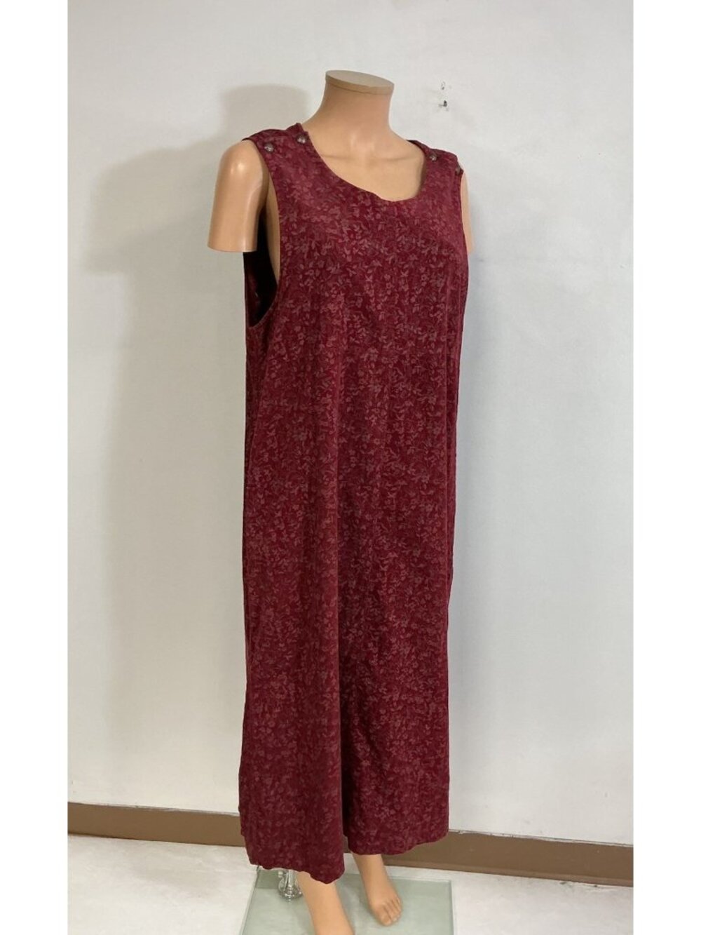 Serengeti Floral Corduroy Dress Romper Cottagecore Womens Large